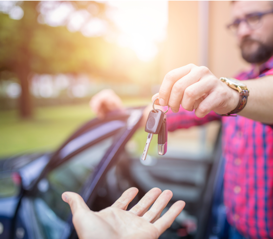 Pay As You Go Consumer handing over car keys