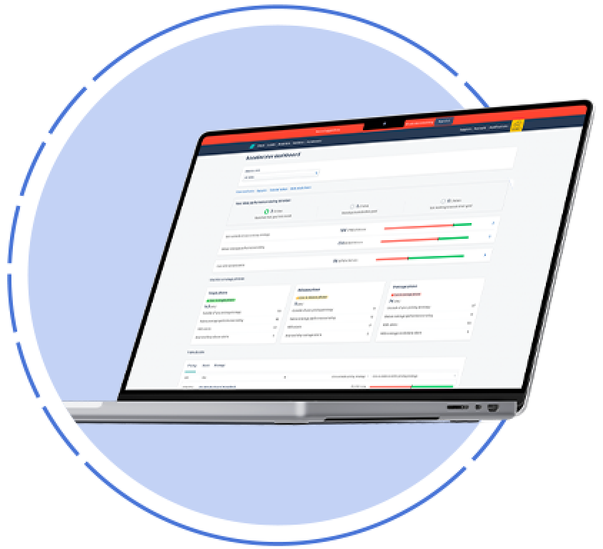 Retail Accelerator A laptop showing the Retail Accelerator platform from Autotrader