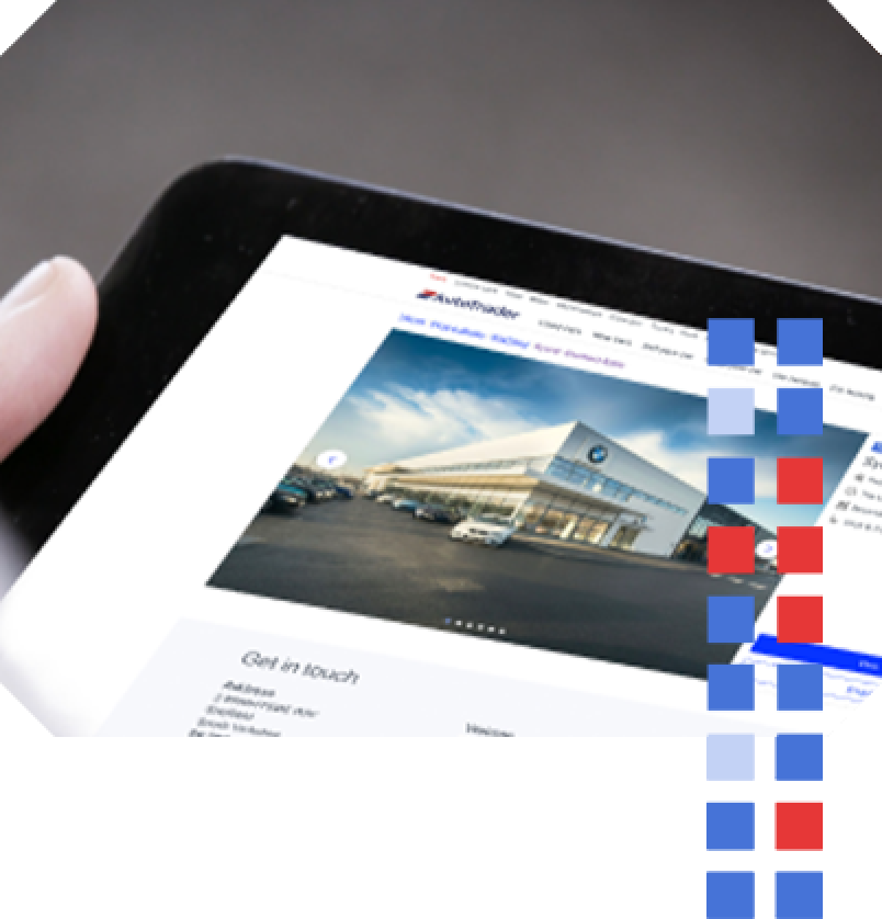 Retailer Stores An iPad showing a retailer store via the Autotrader site